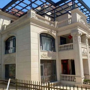 宜春 黄金麻花岗岩荔枝面别墅外墙干挂