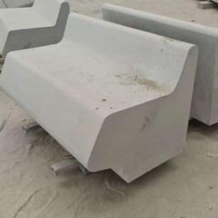 宜春 芝麻白花岗岩异形坐凳，石凳