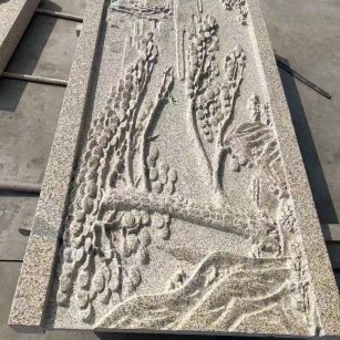 宜春 黄金麻雕刻板浮雕迎客松