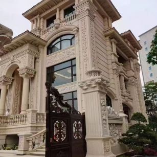 宜春 黄金麻花岗岩别墅外墙干挂效果展示