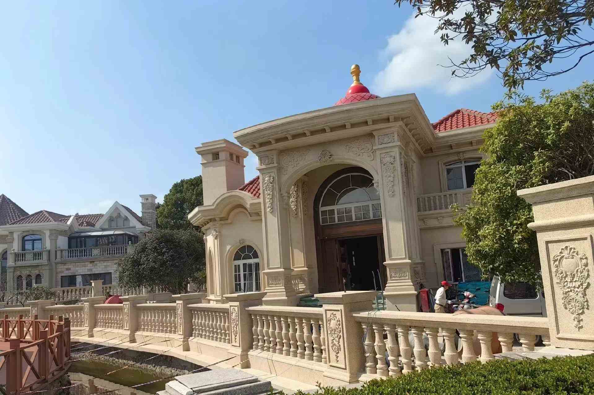 宜春 黄金麻花岗岩欧式别墅