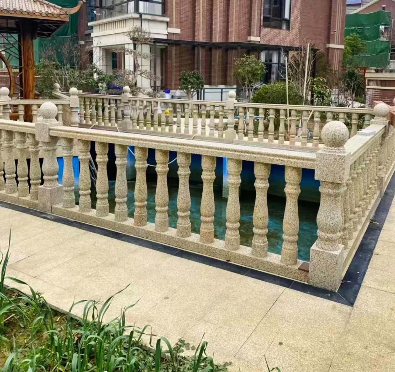 宜春黄金麻花岗岩石材栏杆，扶手，将军柱，花瓶柱