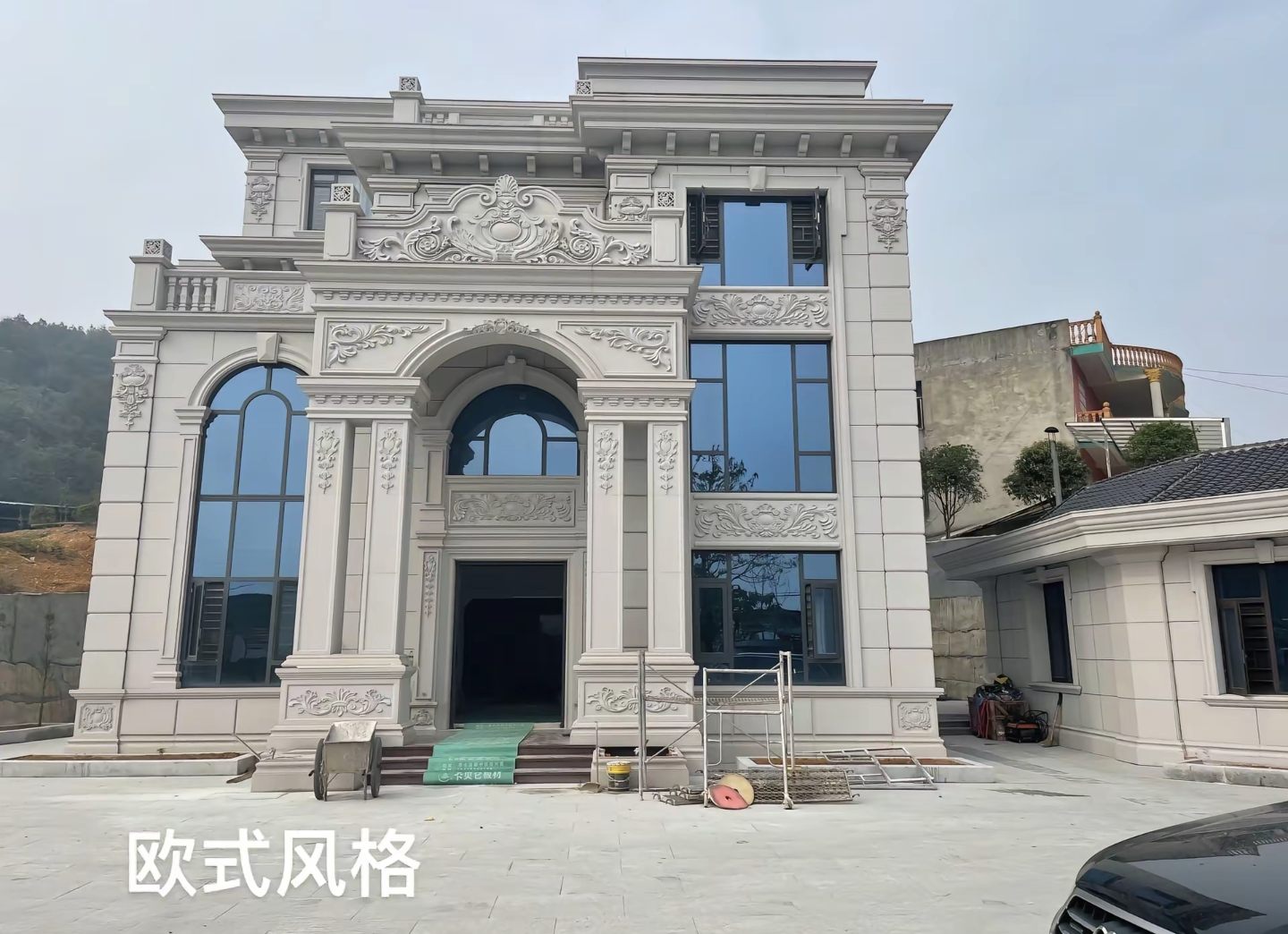 宜春 白麻花岗岩别墅外墙干挂