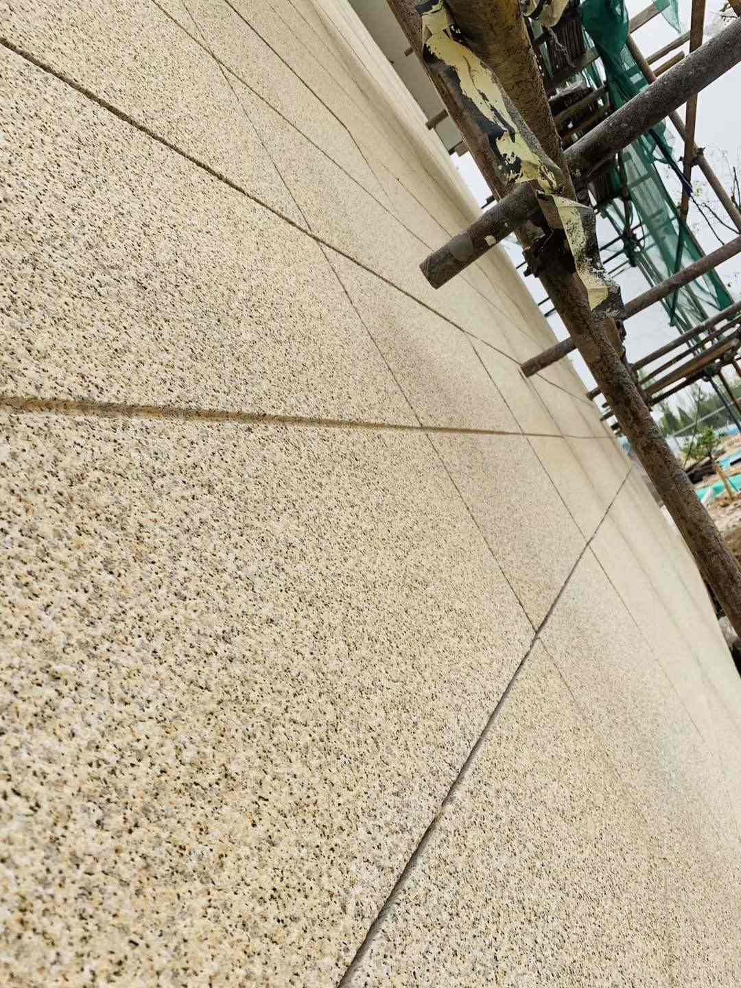 宜春 黄金麻花岗岩荔枝面外墙干挂石材效果示例