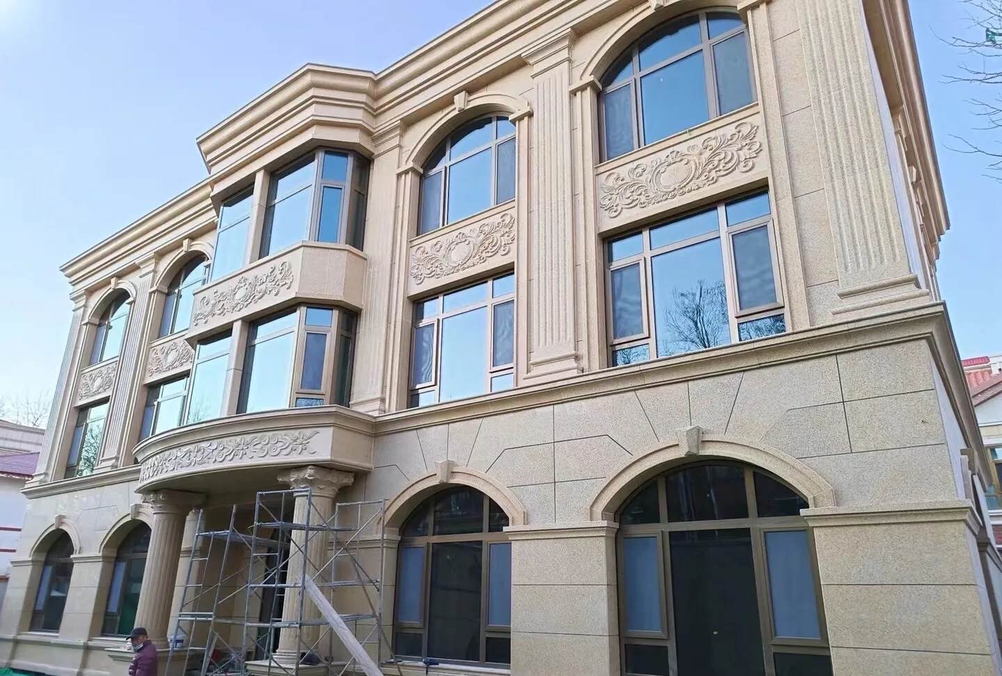 宜春 黄金麻花岗岩别墅外墙干挂