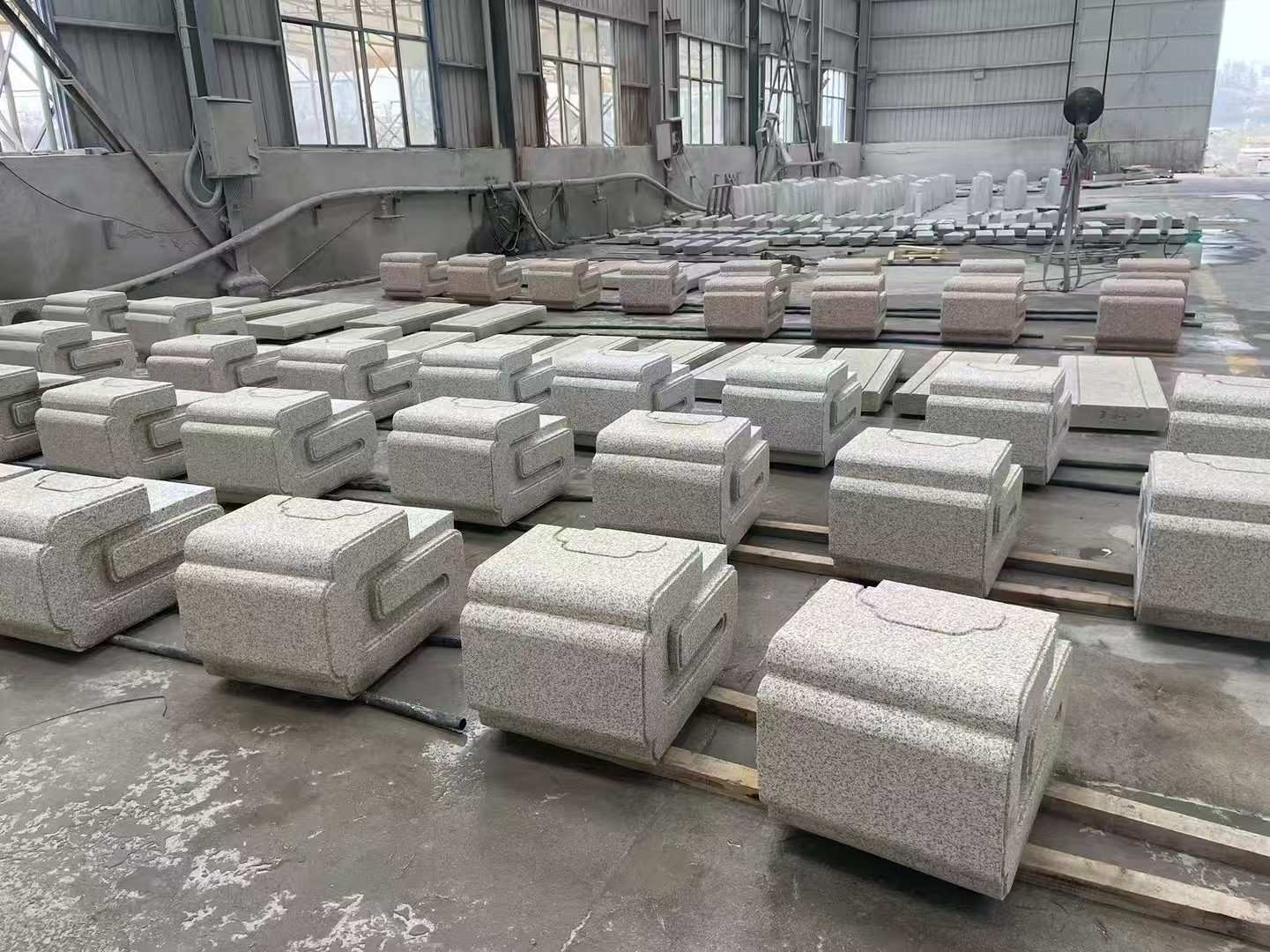 宜春 白麻花岗岩异形加工-石凳，坐凳