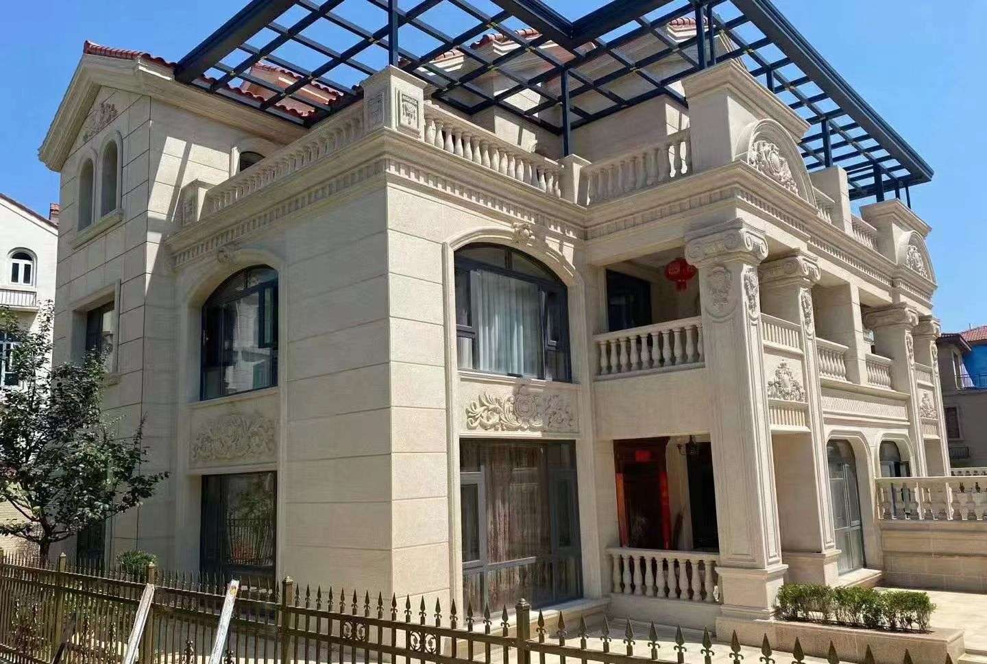 宜春 黄金麻花岗岩荔枝面别墅外墙干挂