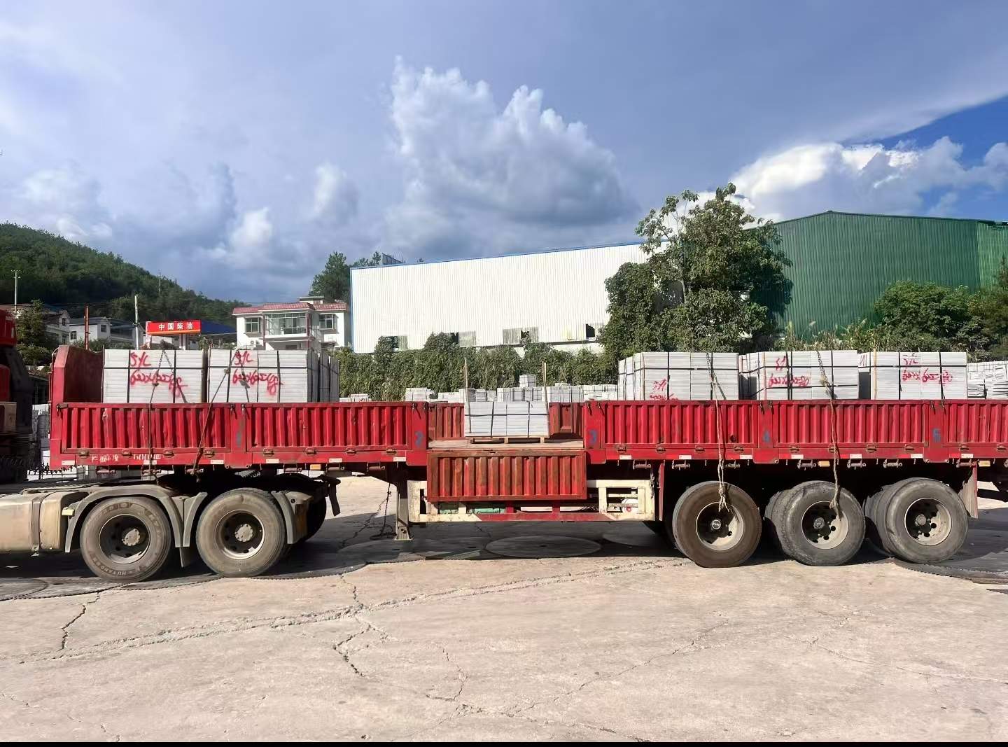 宜春 芝麻灰花岗岩地铺石出货日常